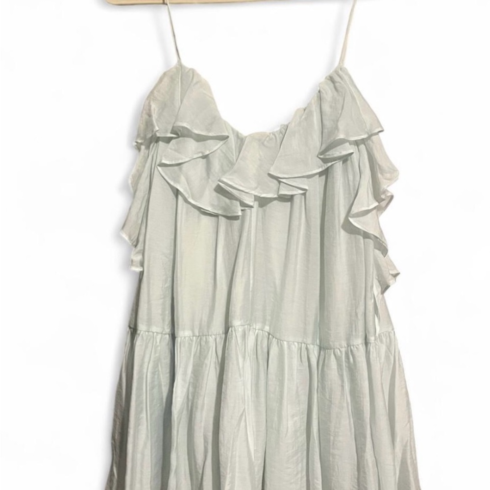 H&M Mint Green Ruffle Mini Dress - Picture 2 of 4